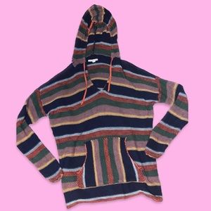 American Eagle Striped Sweater Hoodie